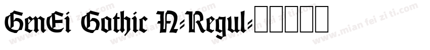 GenEi Gothic N-Regul字体转换